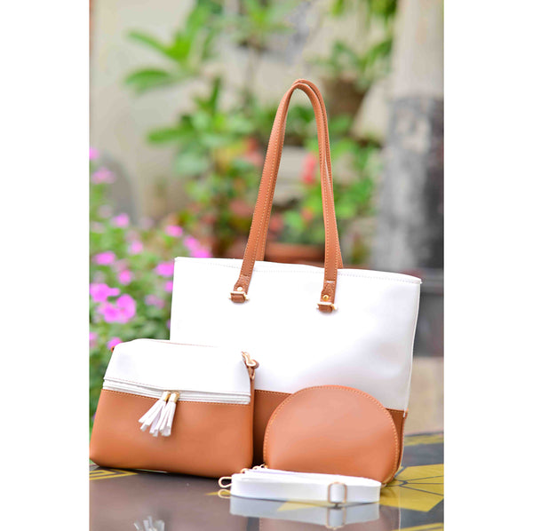 Horizon 3 Pcs White Brown